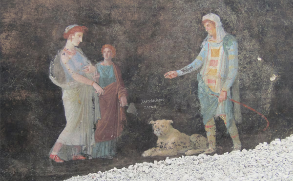 Salen a la luz en Pompeya varios frescos sobre la guerra de Troya en un imponente salón de banquetes