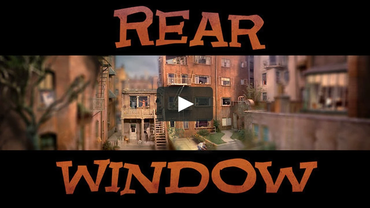 La ventana indiscreta de Jeff Desom Con secuencias originales de ‘La ventana indiscreta’ (1954) de Alfred Hitchcock, el cineasta luxemburgués Jeff Desom compone en time lapse el patio trasero donde se desarrolla la trama de la película.