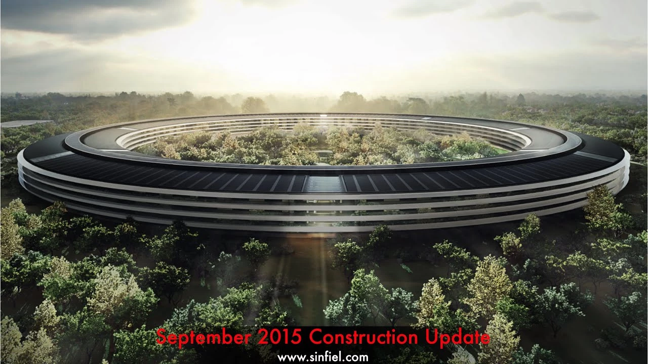 Designed by the firm of Norman Foster, the new Apple Campus in Cupertino, California is underway, as this video taken from a drone shows.