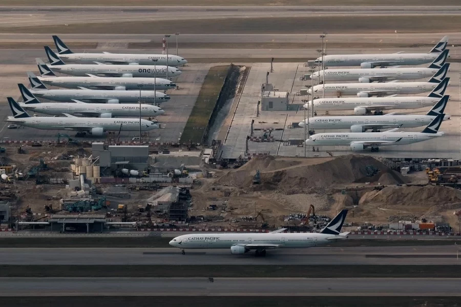 Los aeropuertos transformados en aparcamientos para aviones