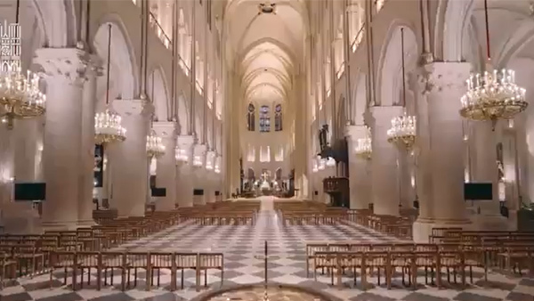 First images of Notre-Dame interior