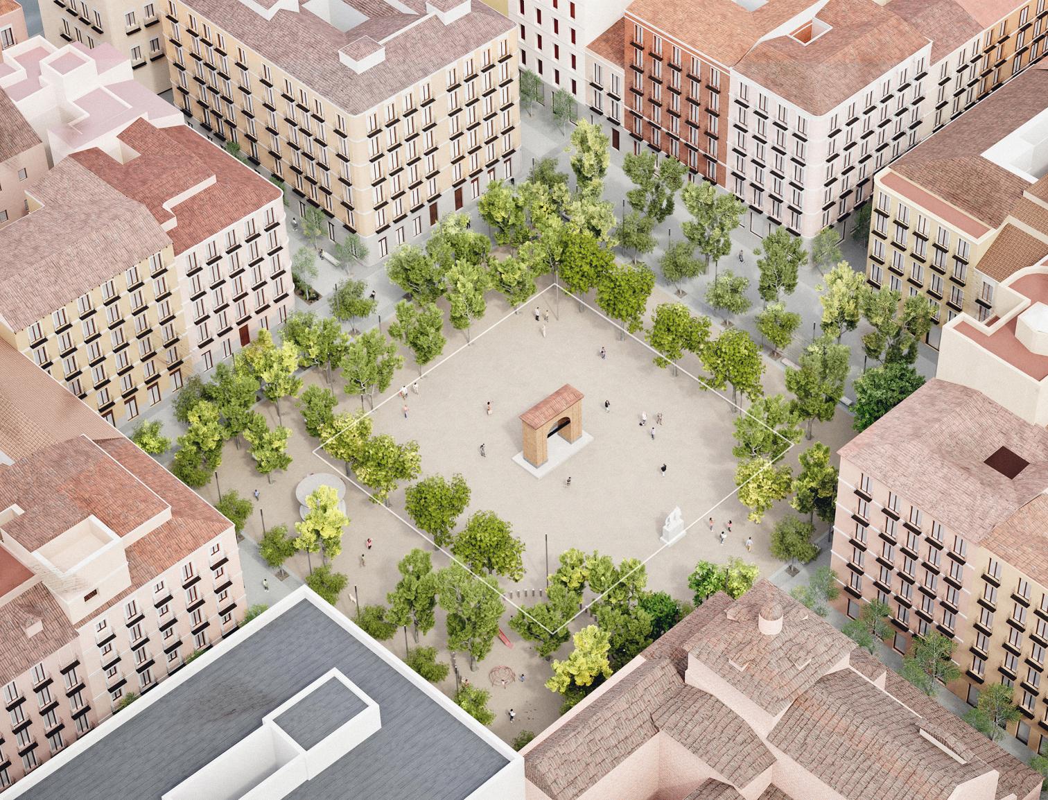 Nueva plaza del Dos de Mayo en Madrid