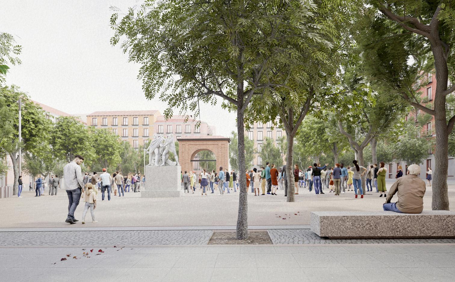 Nueva plaza del Dos de Mayo en Madrid