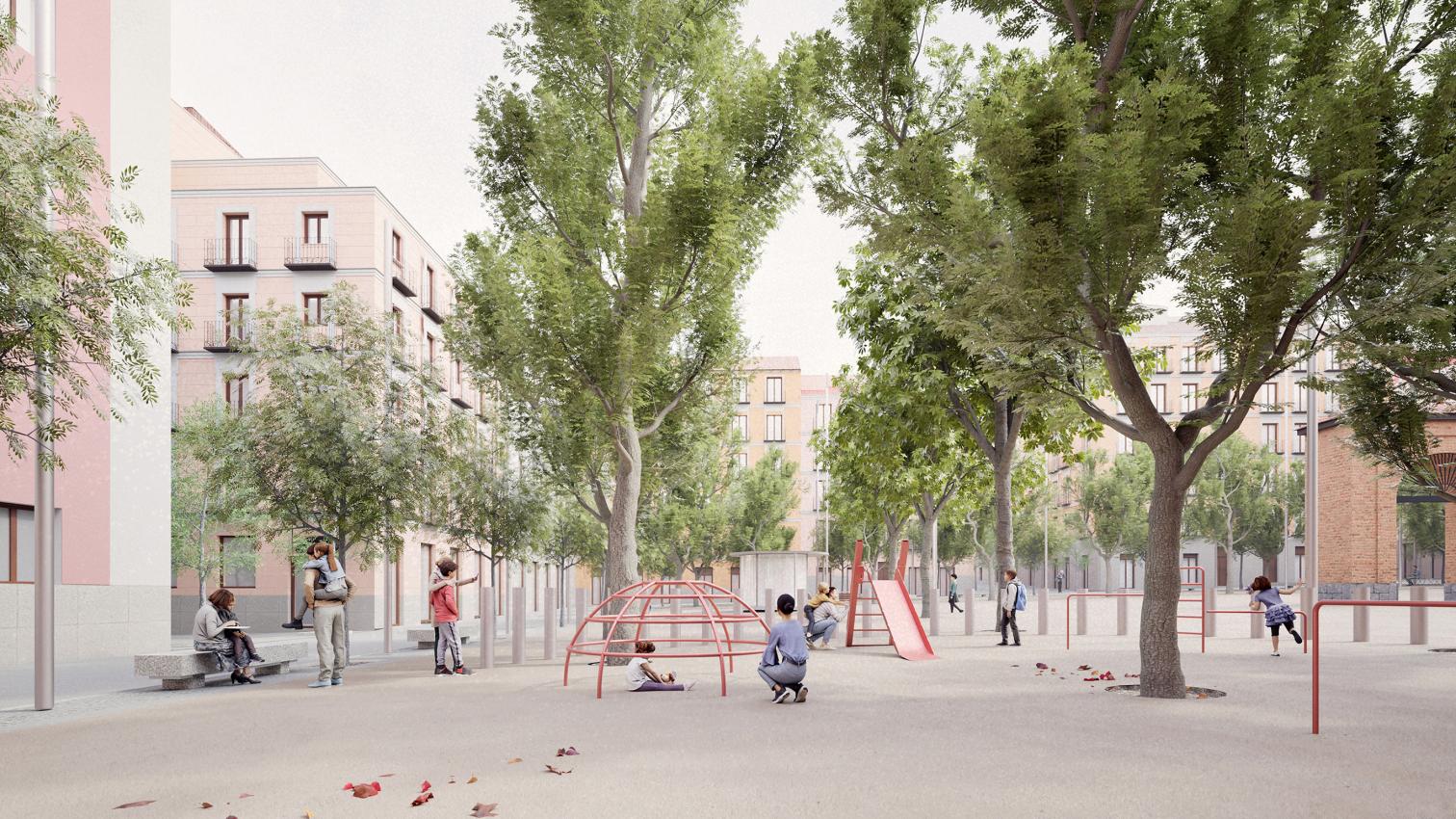 Nueva plaza del Dos de Mayo en Madrid