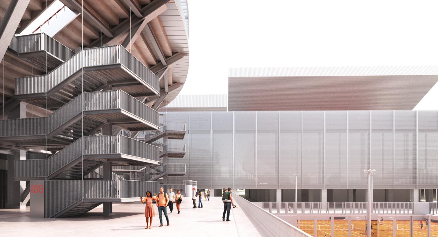 El nuevo estadio de Perrault en La Caja Mágica