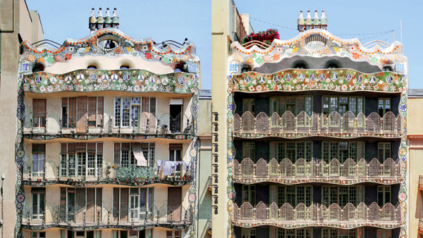 Casa Batlló restores its original rear facade