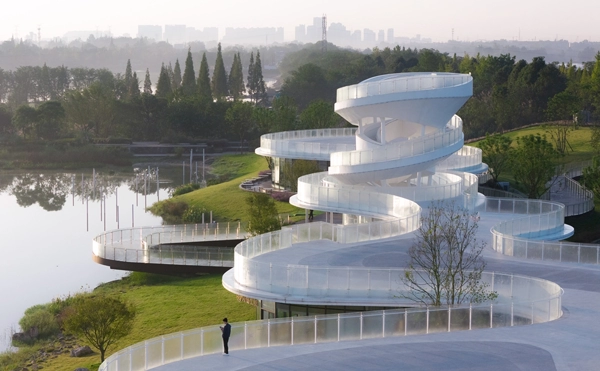 Center at Lujiatan Wetland Park in Chengdu