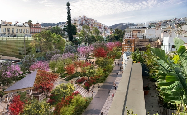 Paseo Guiniguada en las Palmas de Gran Canaria