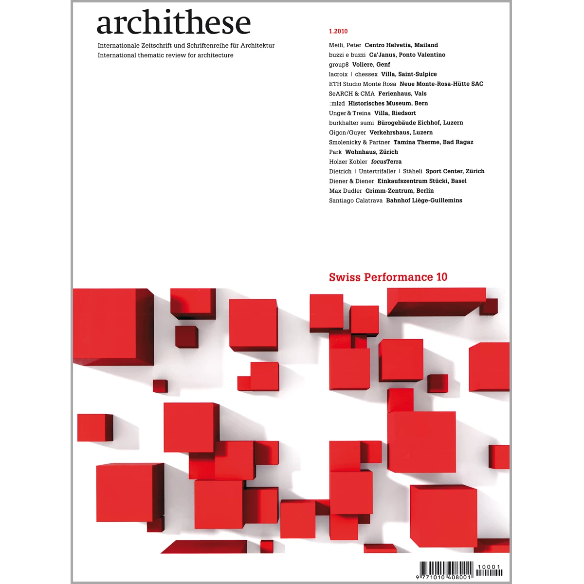 Archithese: Swiss Performance 10