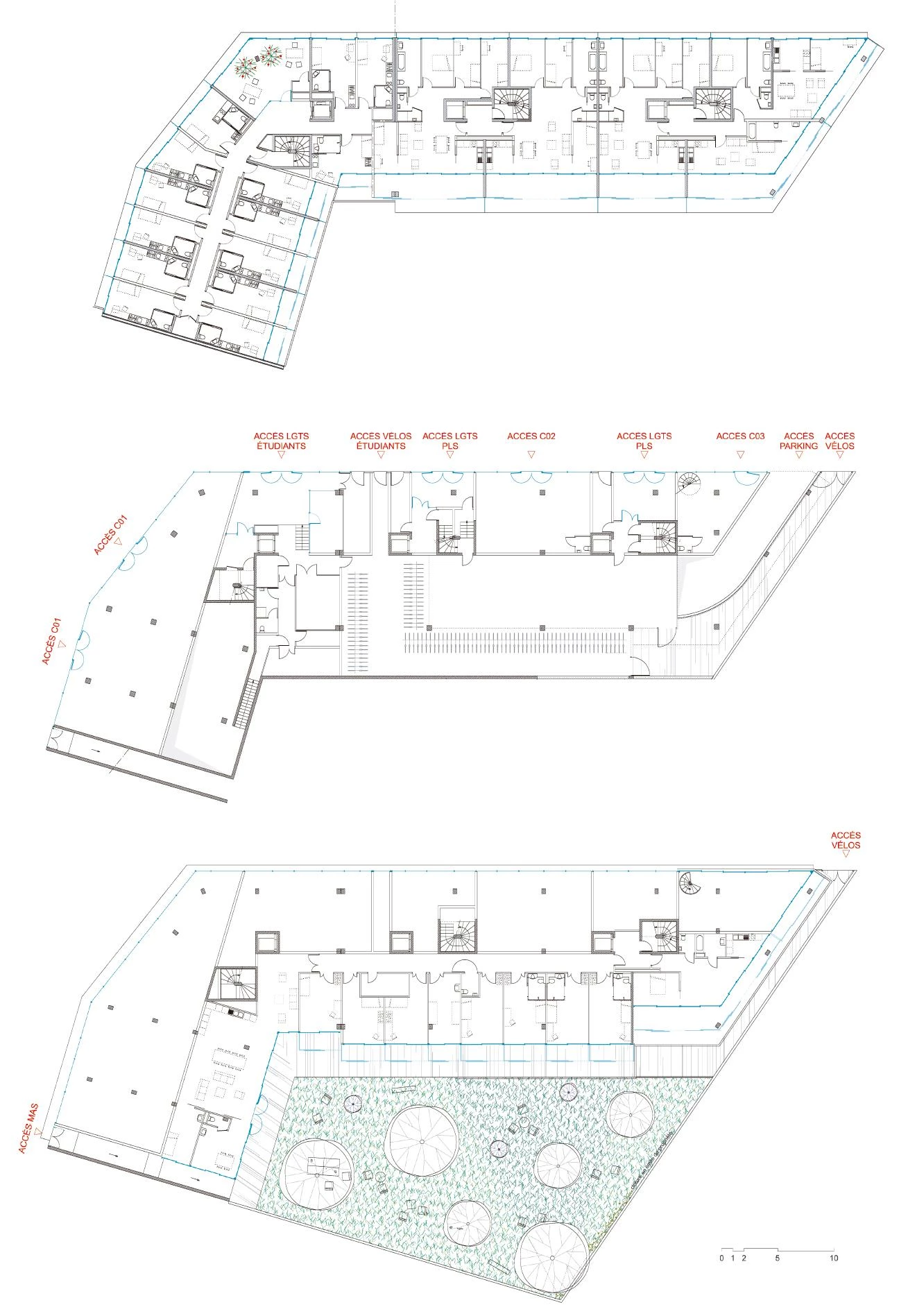 Vivienda social y residencia de estudiantes, París