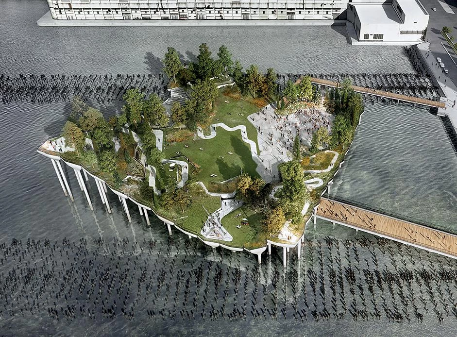 Pier 55, Little Island, parque y auditorio, Nueva York