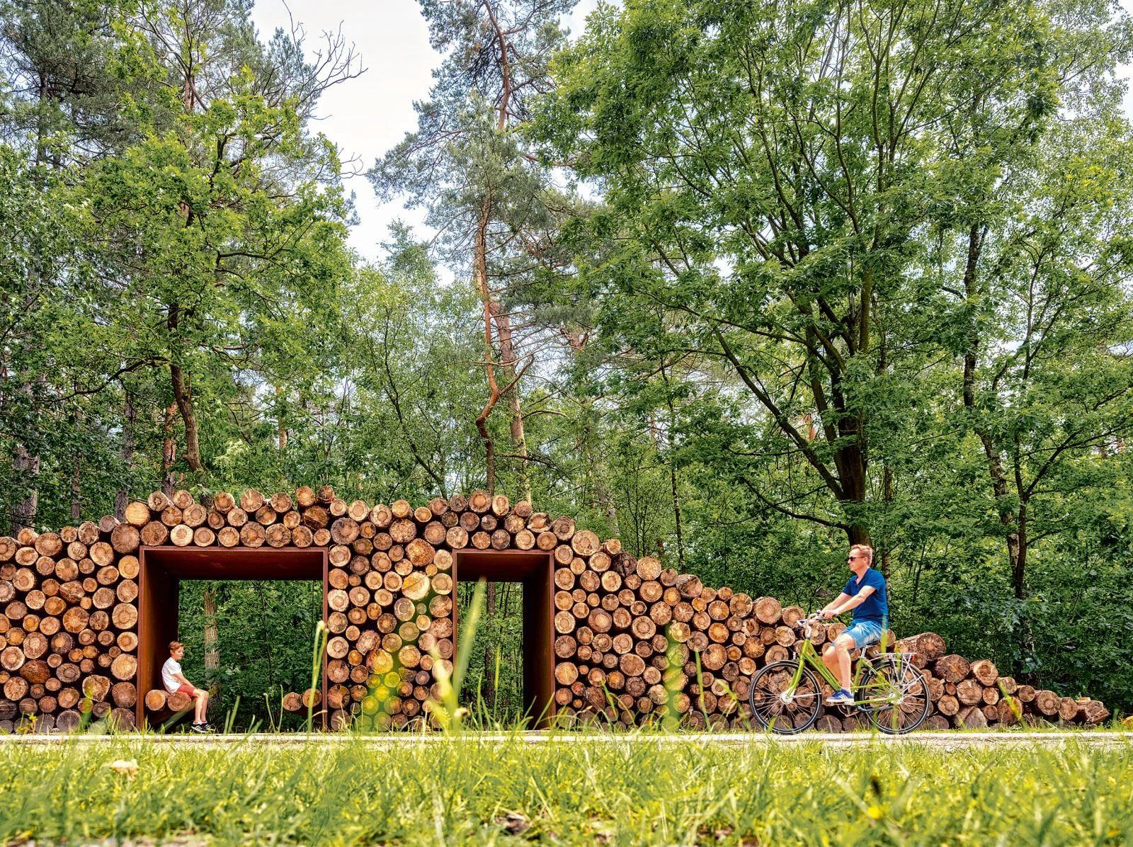 BuroLandschap, pasarela peatonal en Bosland (Bélgica)