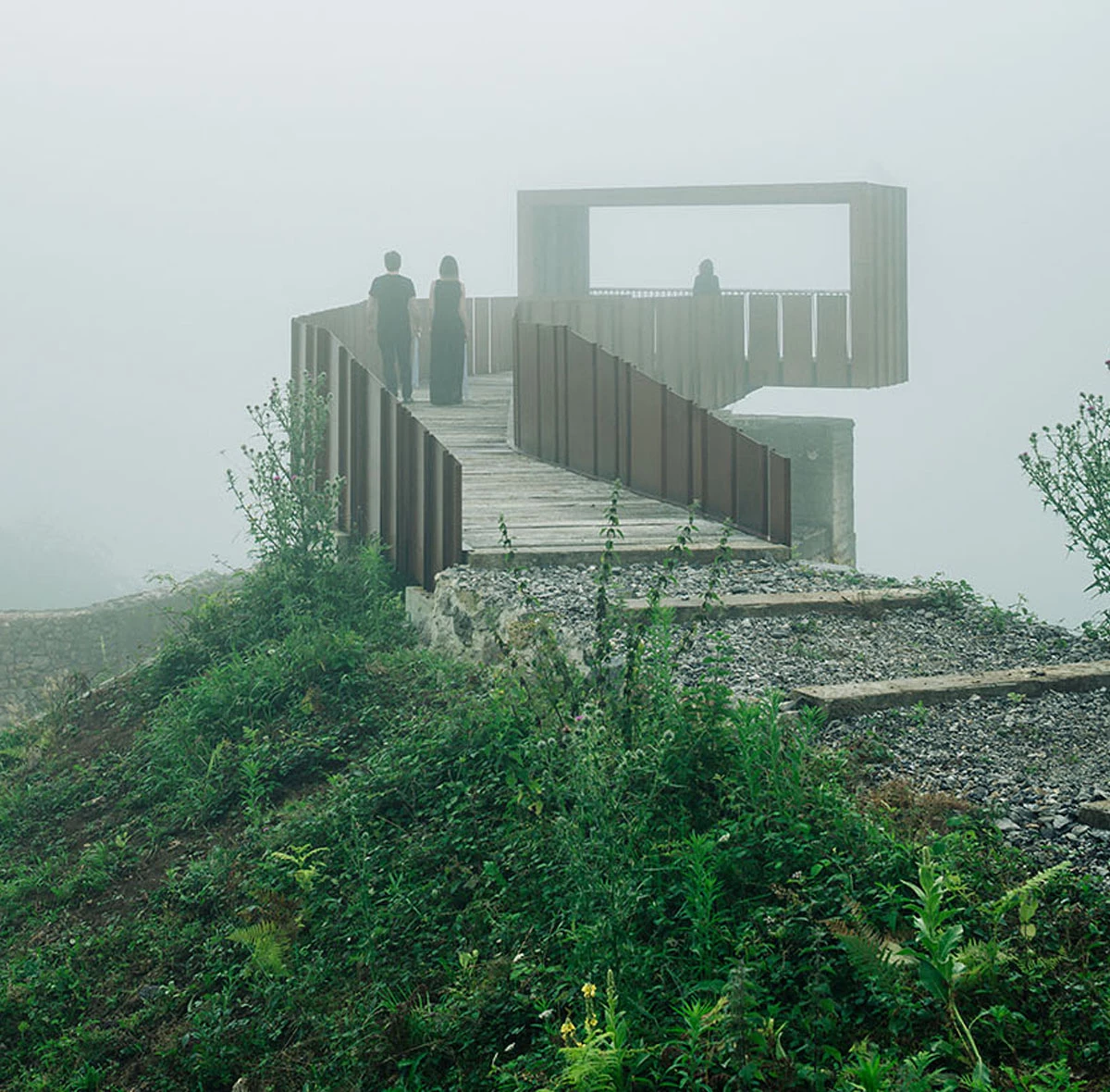 Zon-e Arquitectos, pasarela-mirador sobre las minas de Rioseco en Riosa