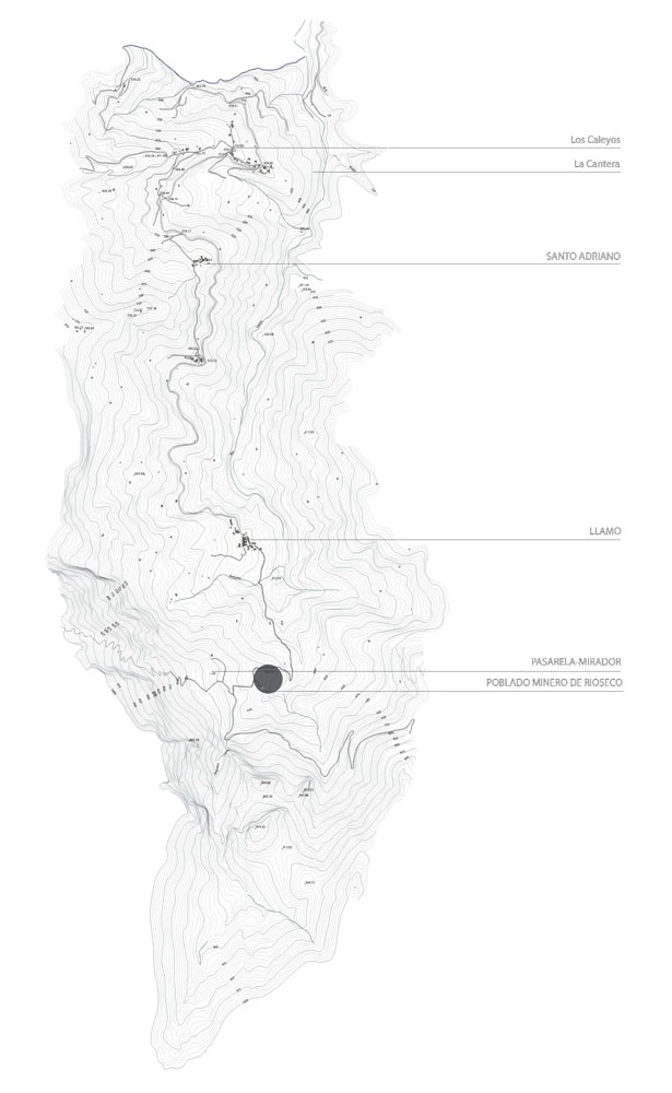 Zon-e Arquitectos, pasarela-mirador sobre las minas de Rioseco en Riosa