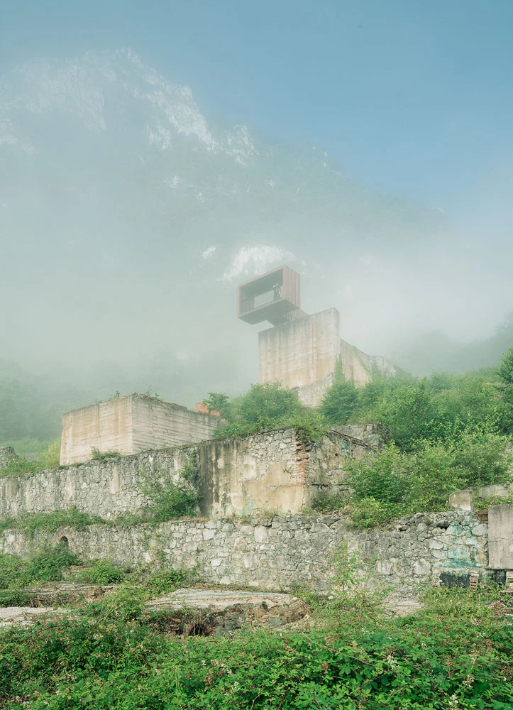 Zon-e Arquitectos, pasarela-mirador sobre las minas de Rioseco en Riosa
