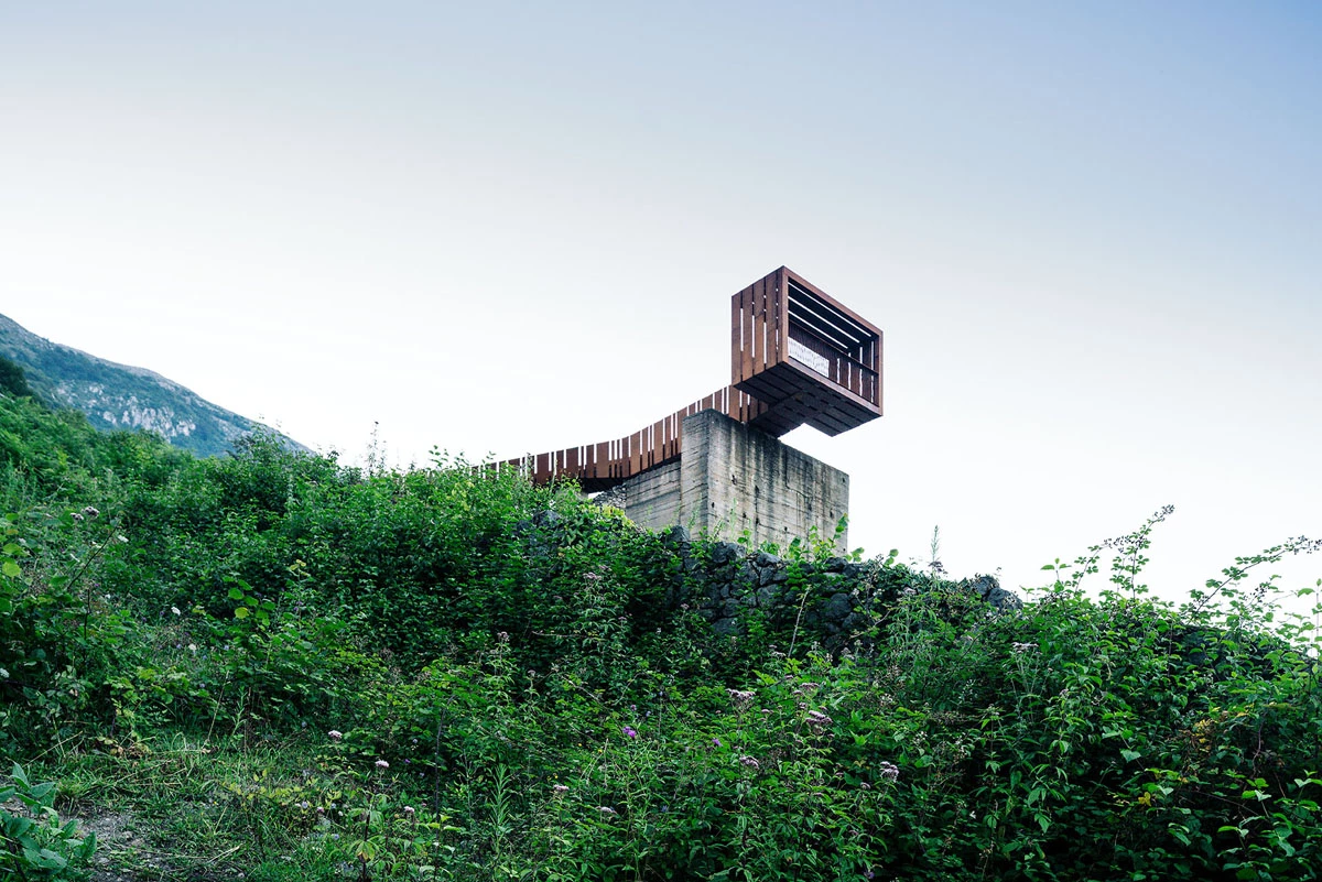 Zon-e Arquitectos, pasarela-mirador sobre las minas de Rioseco en Riosa