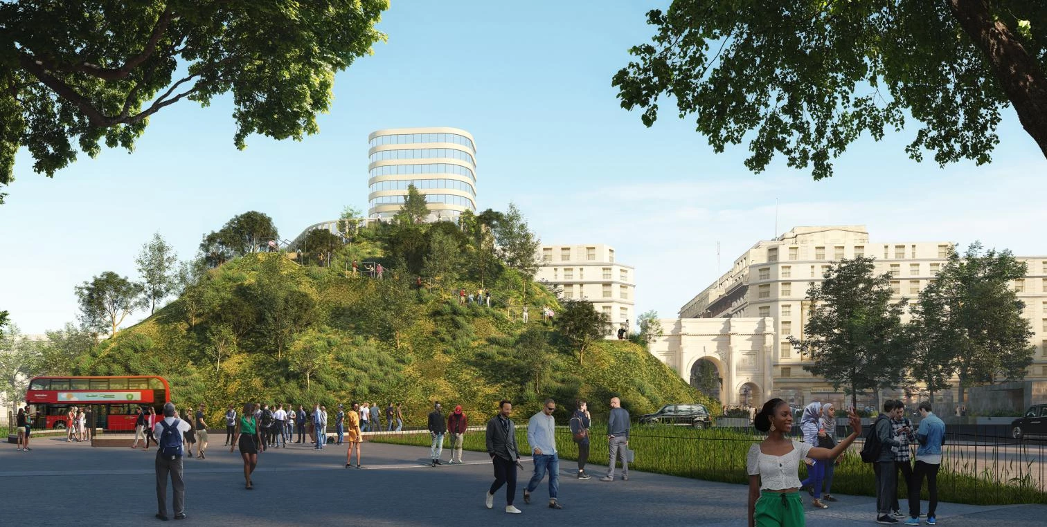 Instalación Marble Arch Hill en Londres