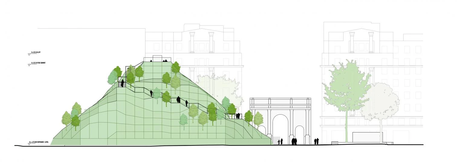 Instalación Marble Arch Hill en Londres