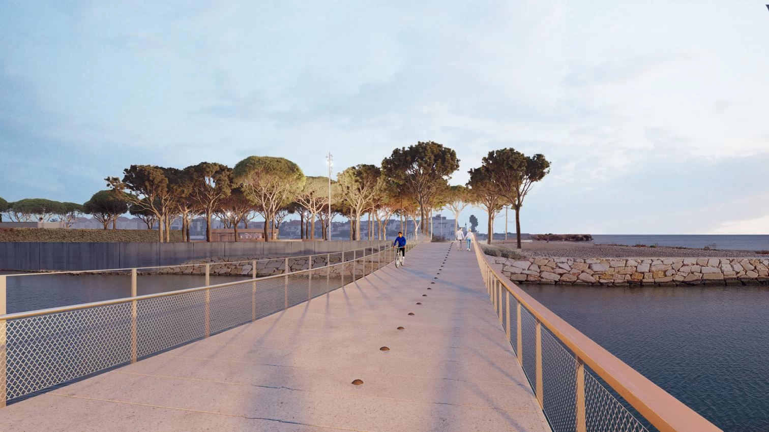 Burgos Garrido Arquitectos puente peatonal ciclista sobre el rio cervol vinaros castellon