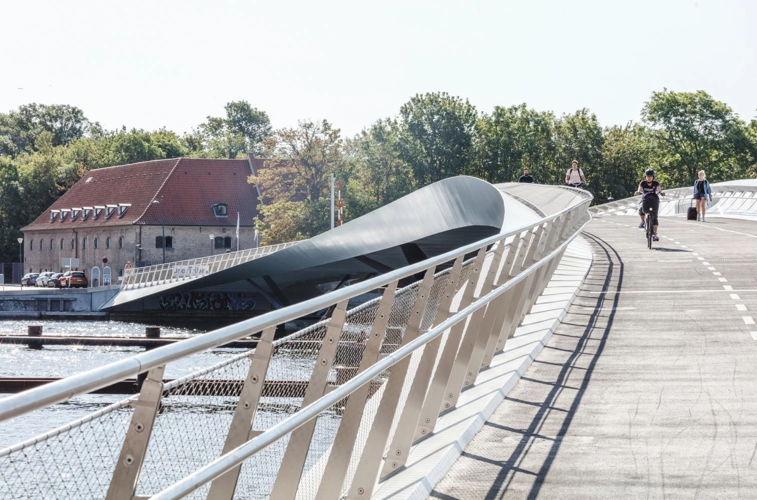 Puente Lille Langebro en Copenhague