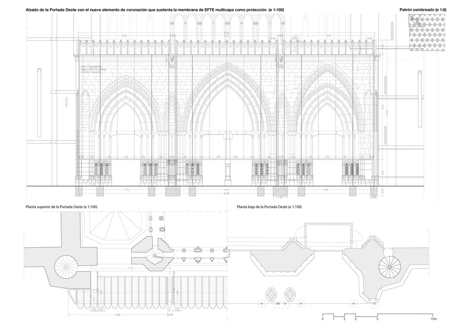 Protección del pórtico occidental de la Catedral de León