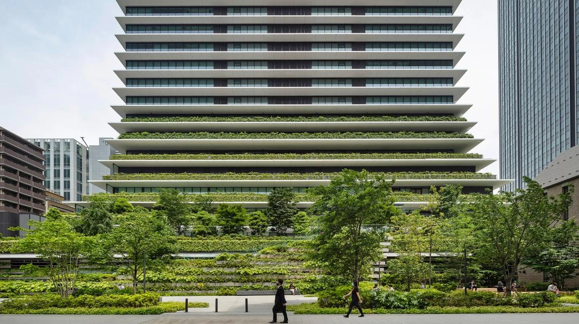 Two new skyscrapers flank Toranomon Hills Tower in Tokyo