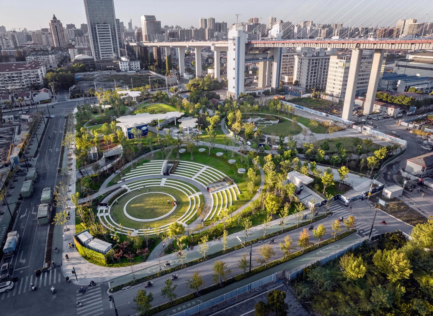 Parque Yangpu en Shanghái