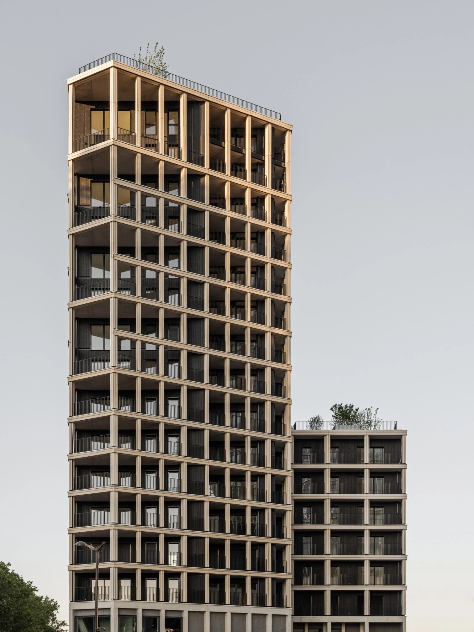 Torre residencial de madera en París