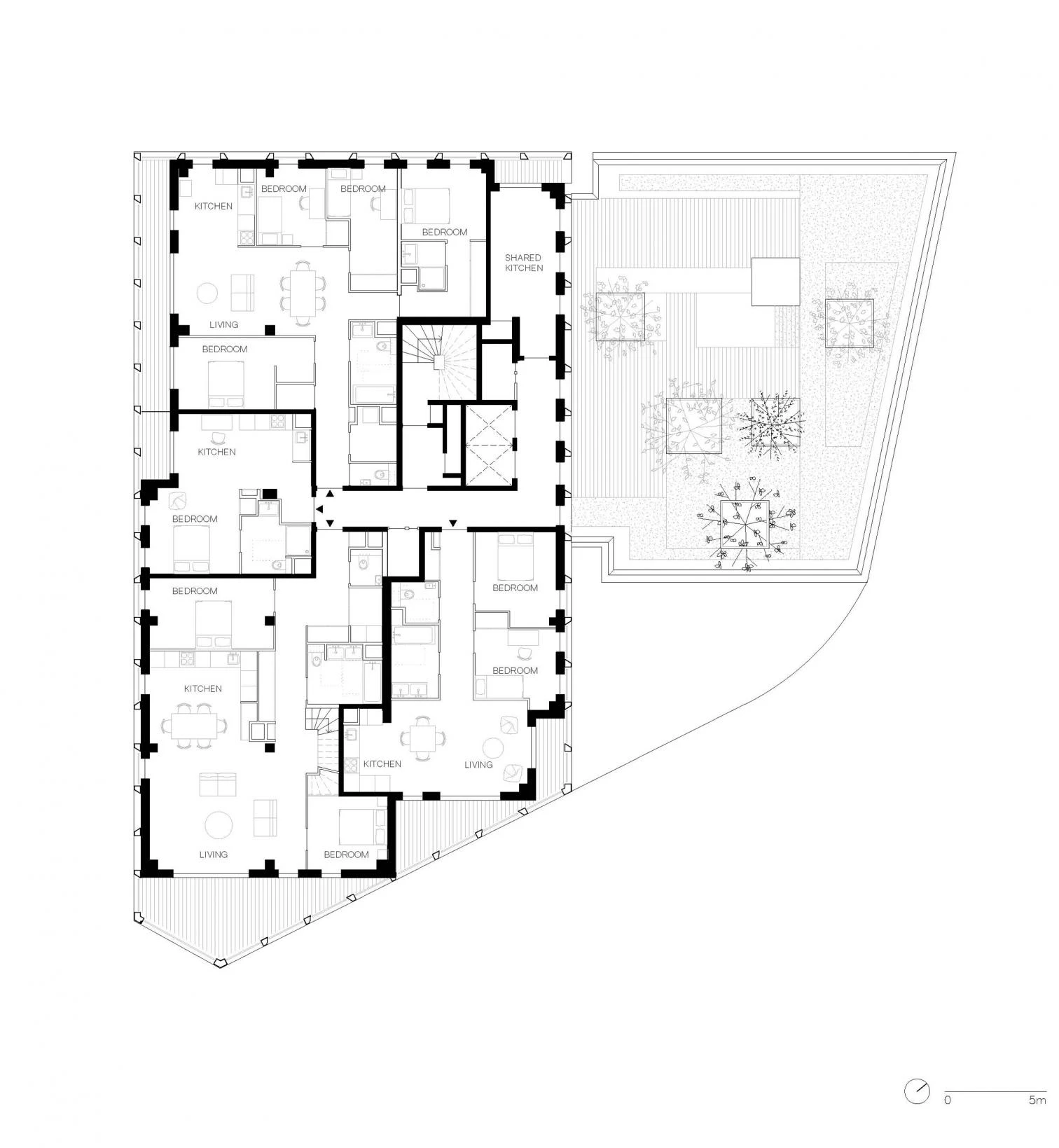 Torre residencial de madera en París