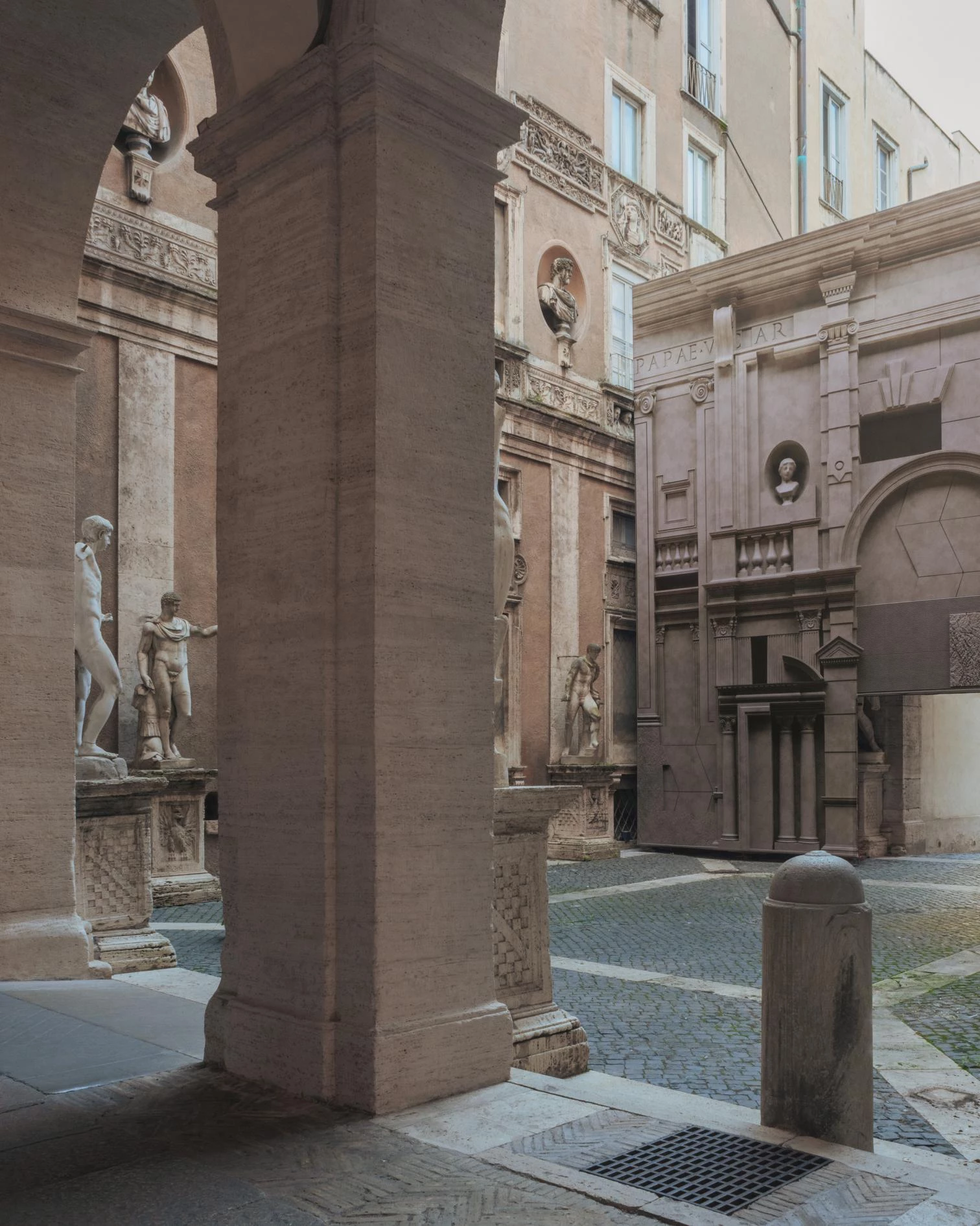 BassoRilievo temporary facade in Rome