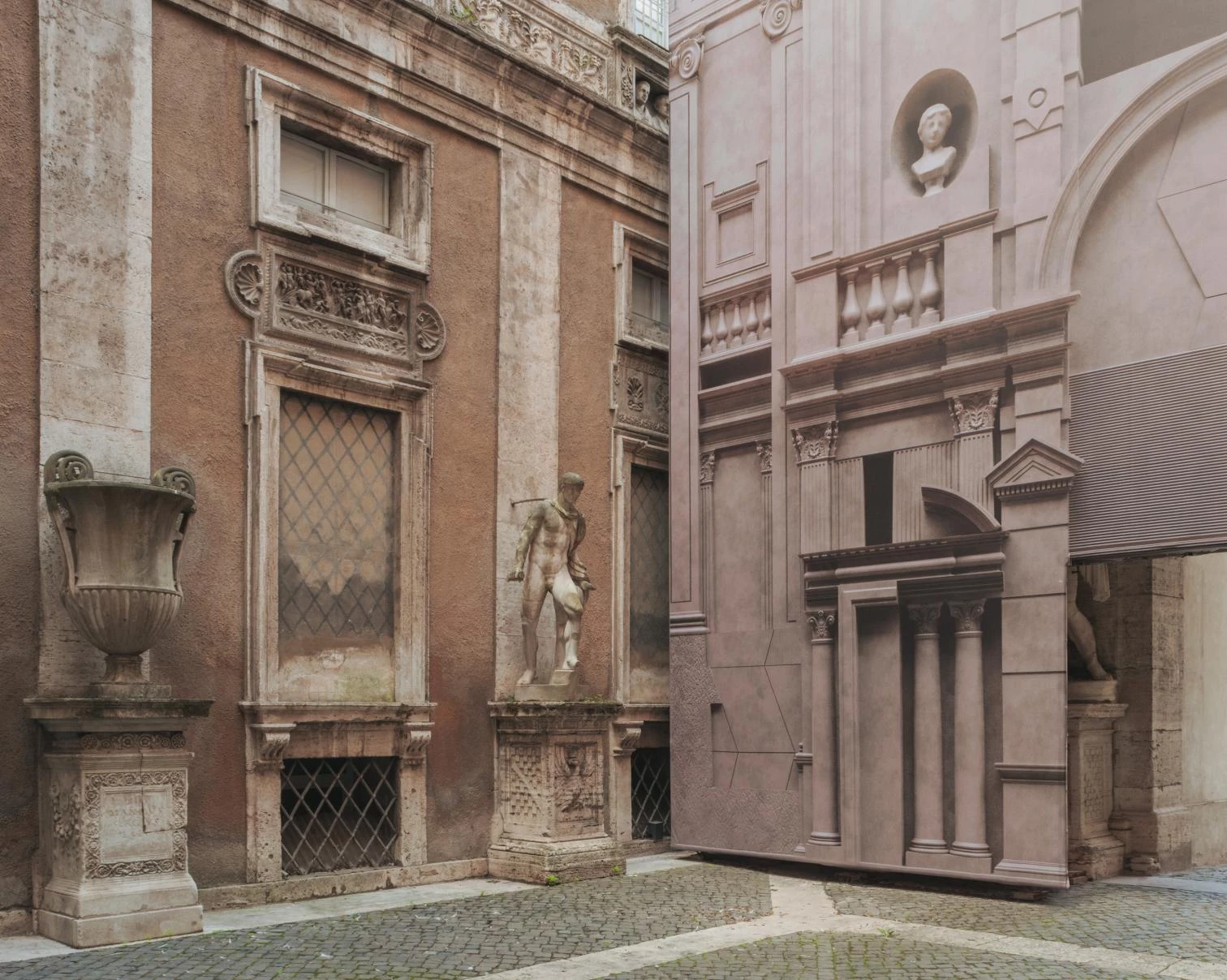 BassoRilievo temporary facade in Rome