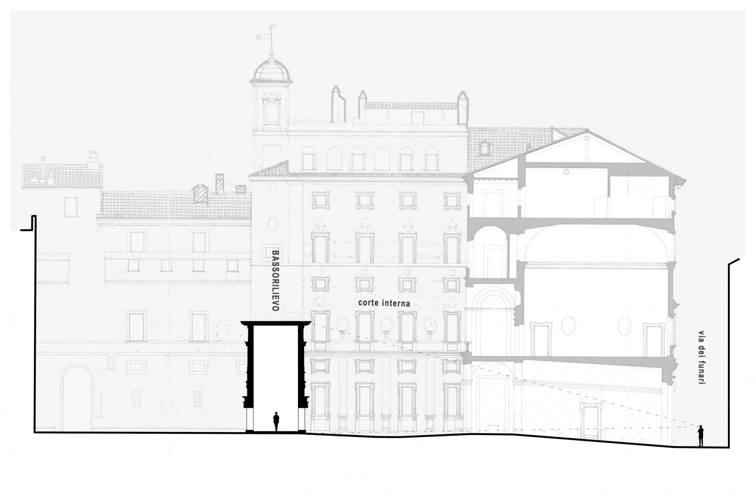 BassoRilievo temporary facade in Rome