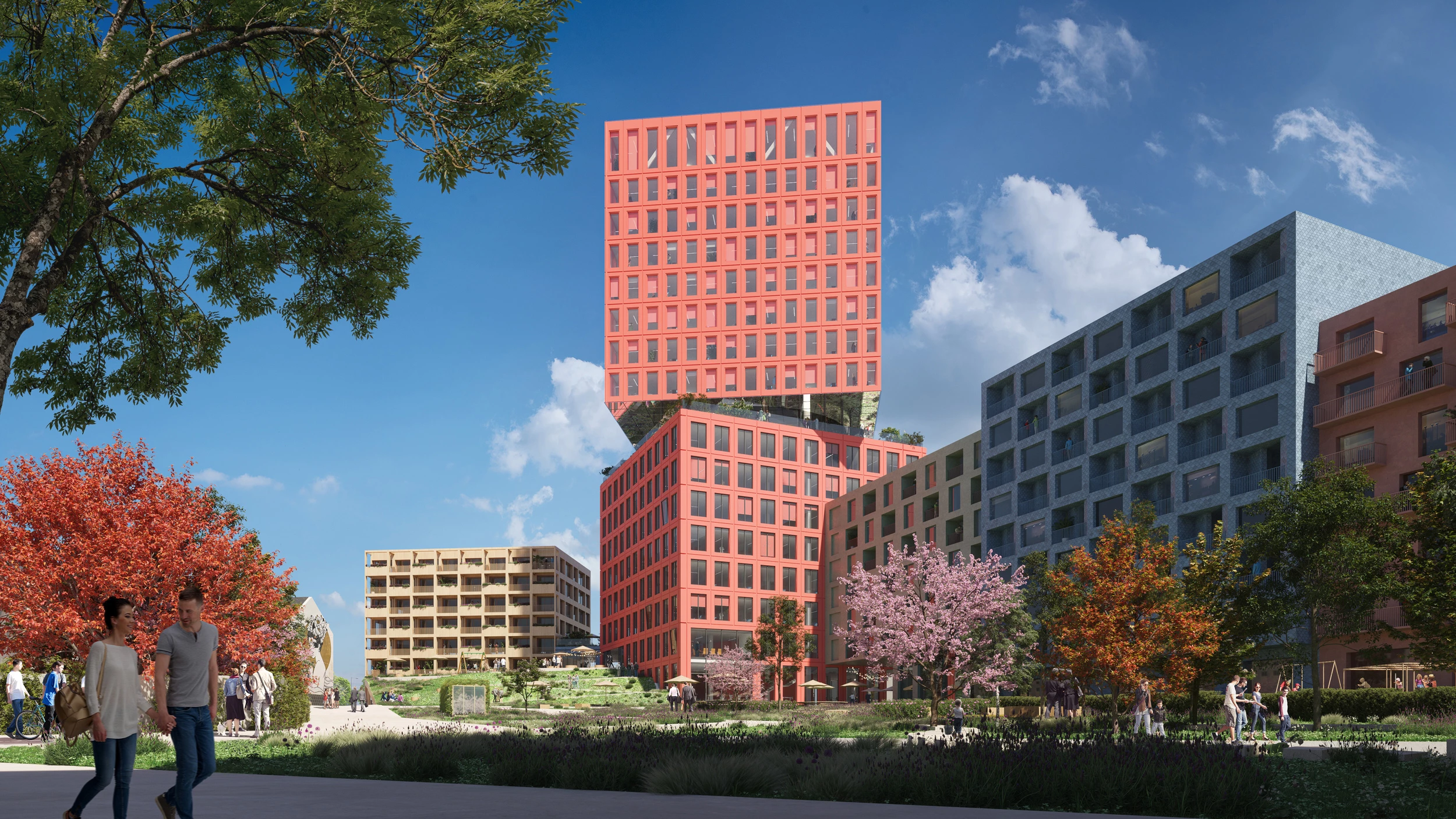 Grüne Mitte in Düsseldorf - MVRDV LOLA Landscape Architects
