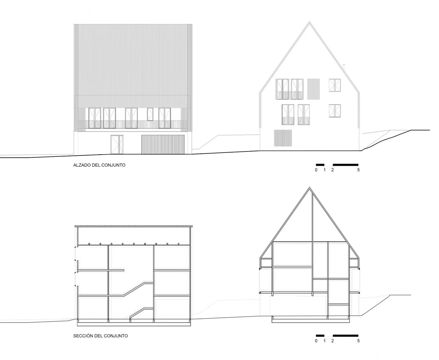 Four Social Dwellings, Garralda (Navarra)