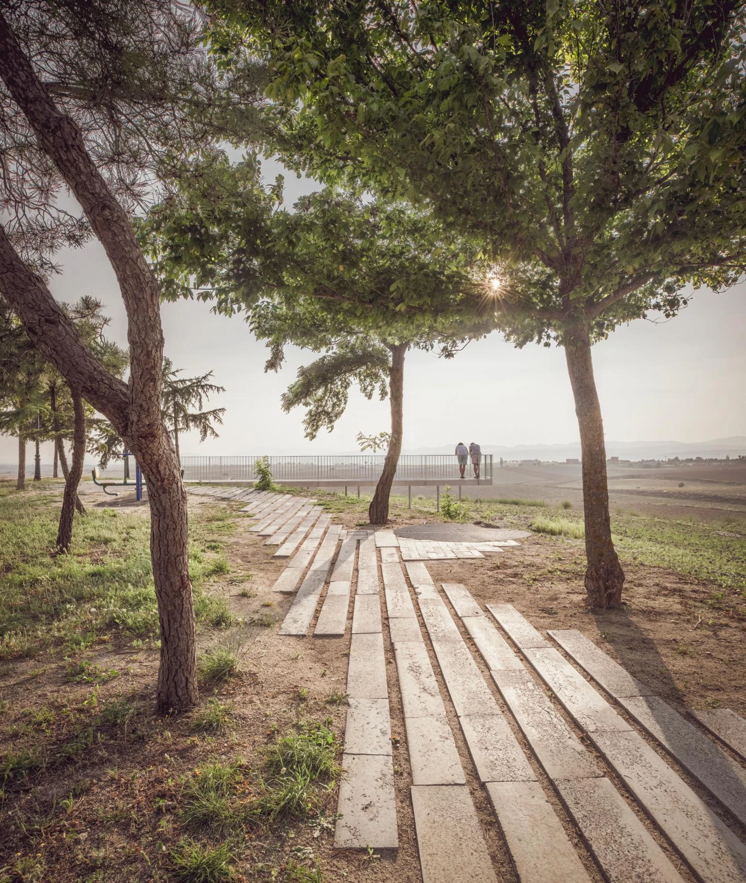 Landscaping operation in San Juan Park, Brunete