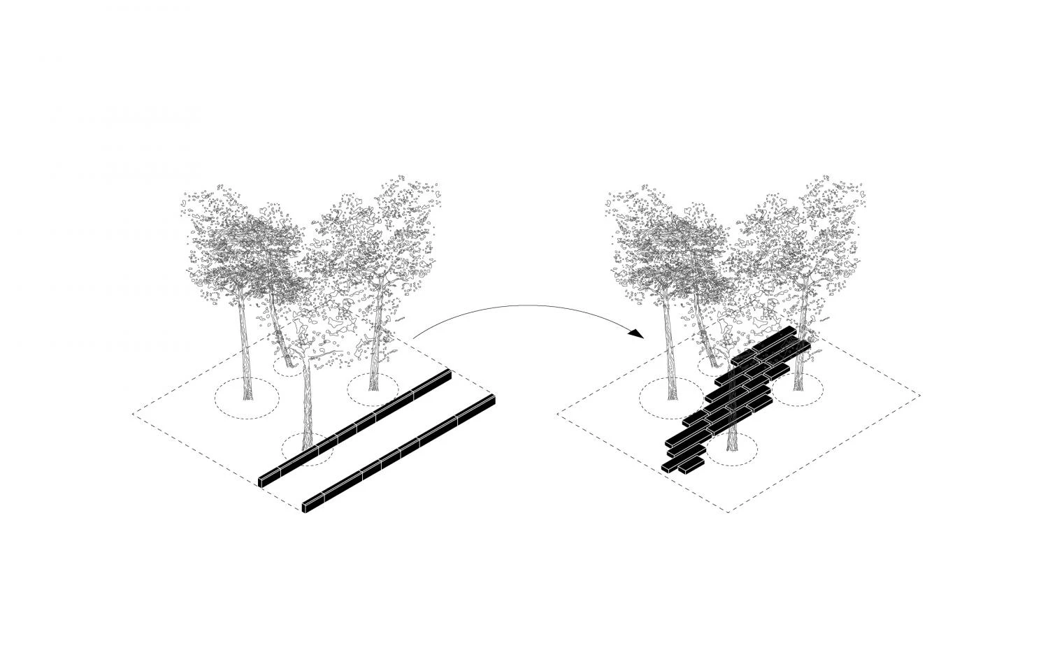 Landscaping operation in San Juan Park, Brunete