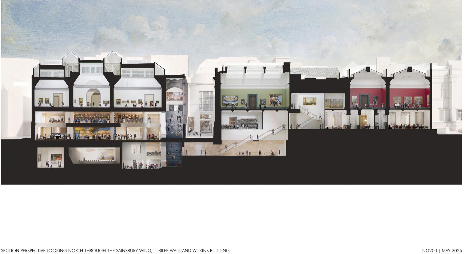 Remodeled Sainsbury Wing of National Gallery in London