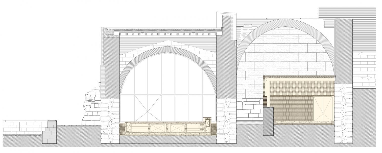 Adecuación de la nave de dormitorios del Monasterio de Sijena