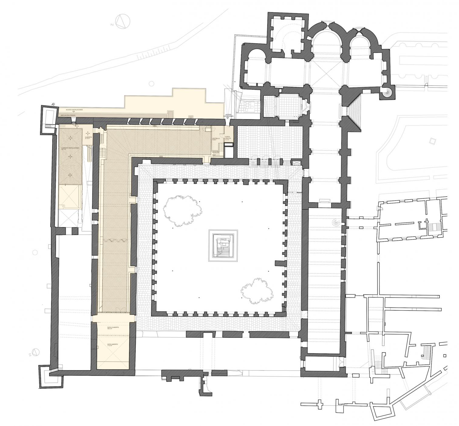Adecuación de la nave de dormitorios del Monasterio de Sijena