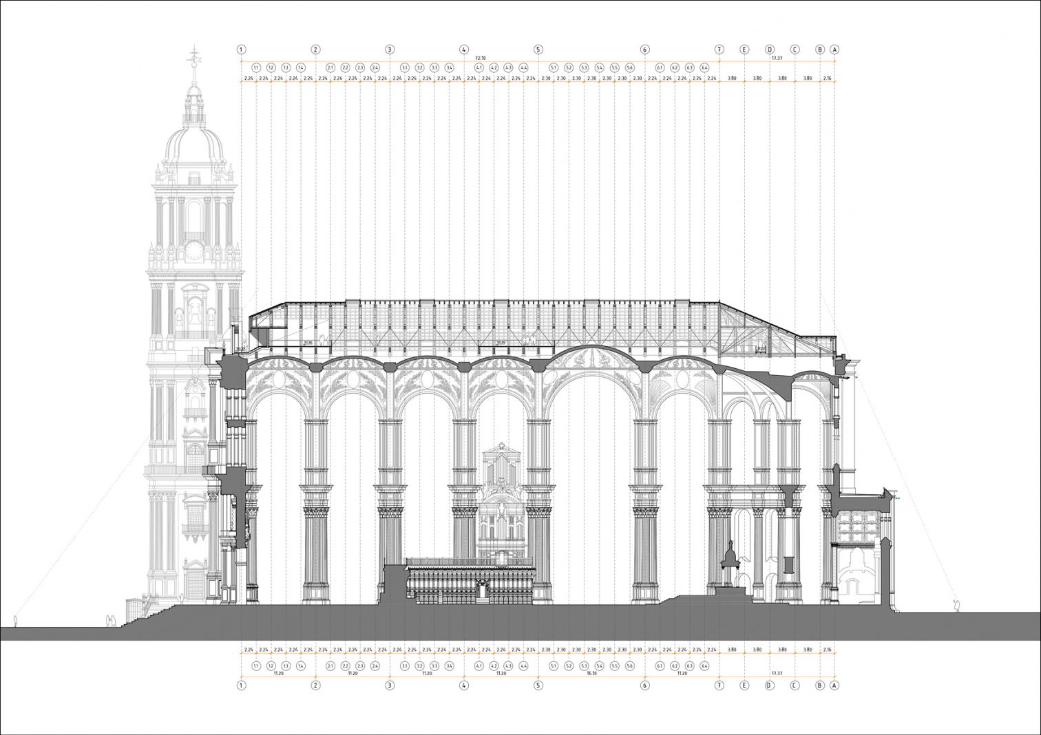 Cubierta de la Catedral de Málaga