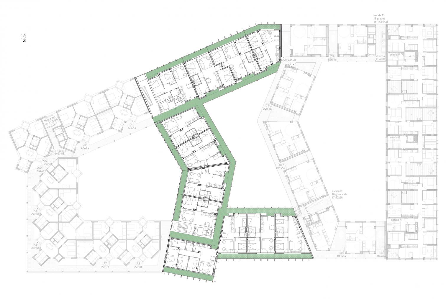 60 social-housing units: Building B at Illa Glòries in Barcelona