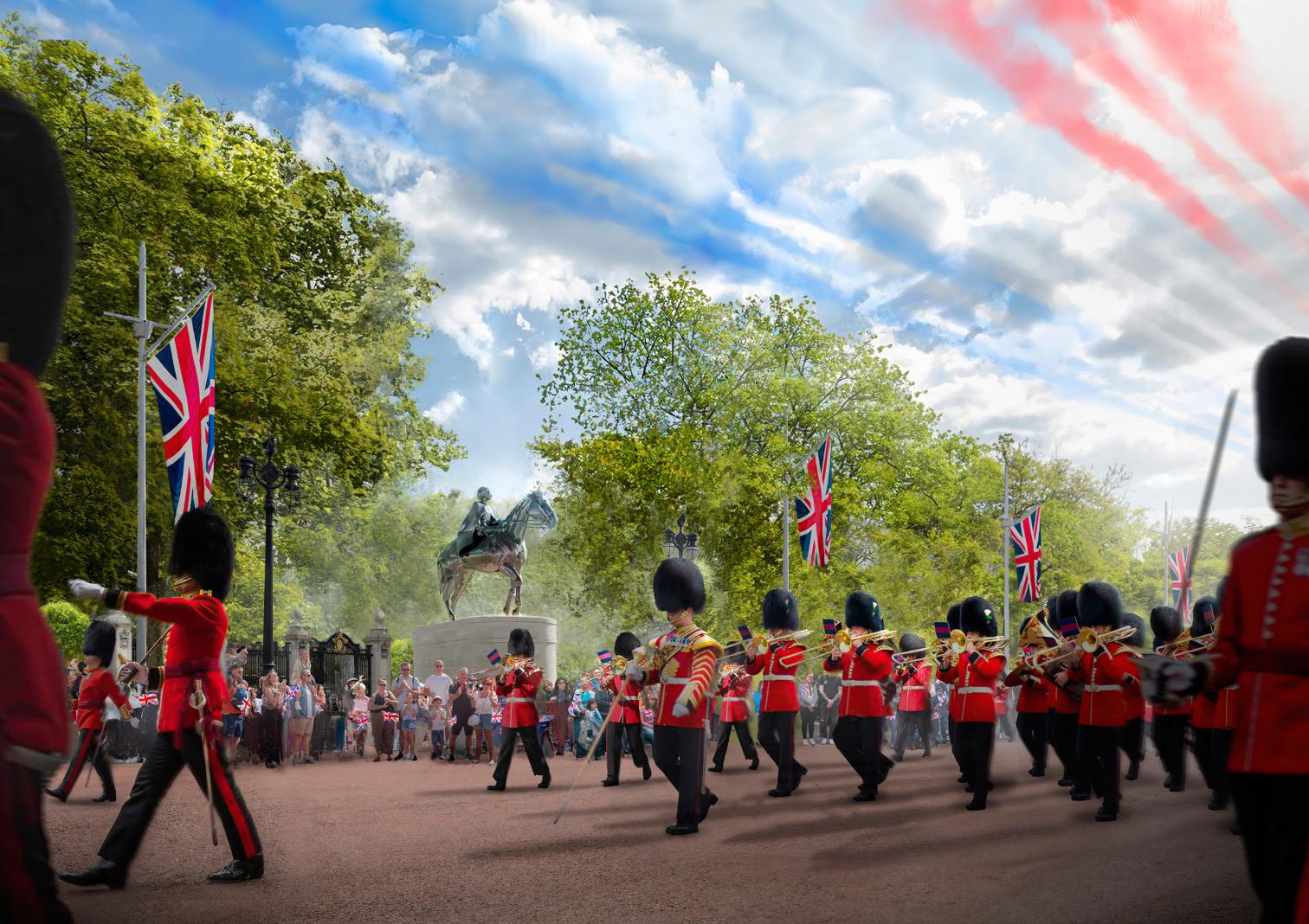 Monumento conmemorativo a la reina Isabel II en Londres