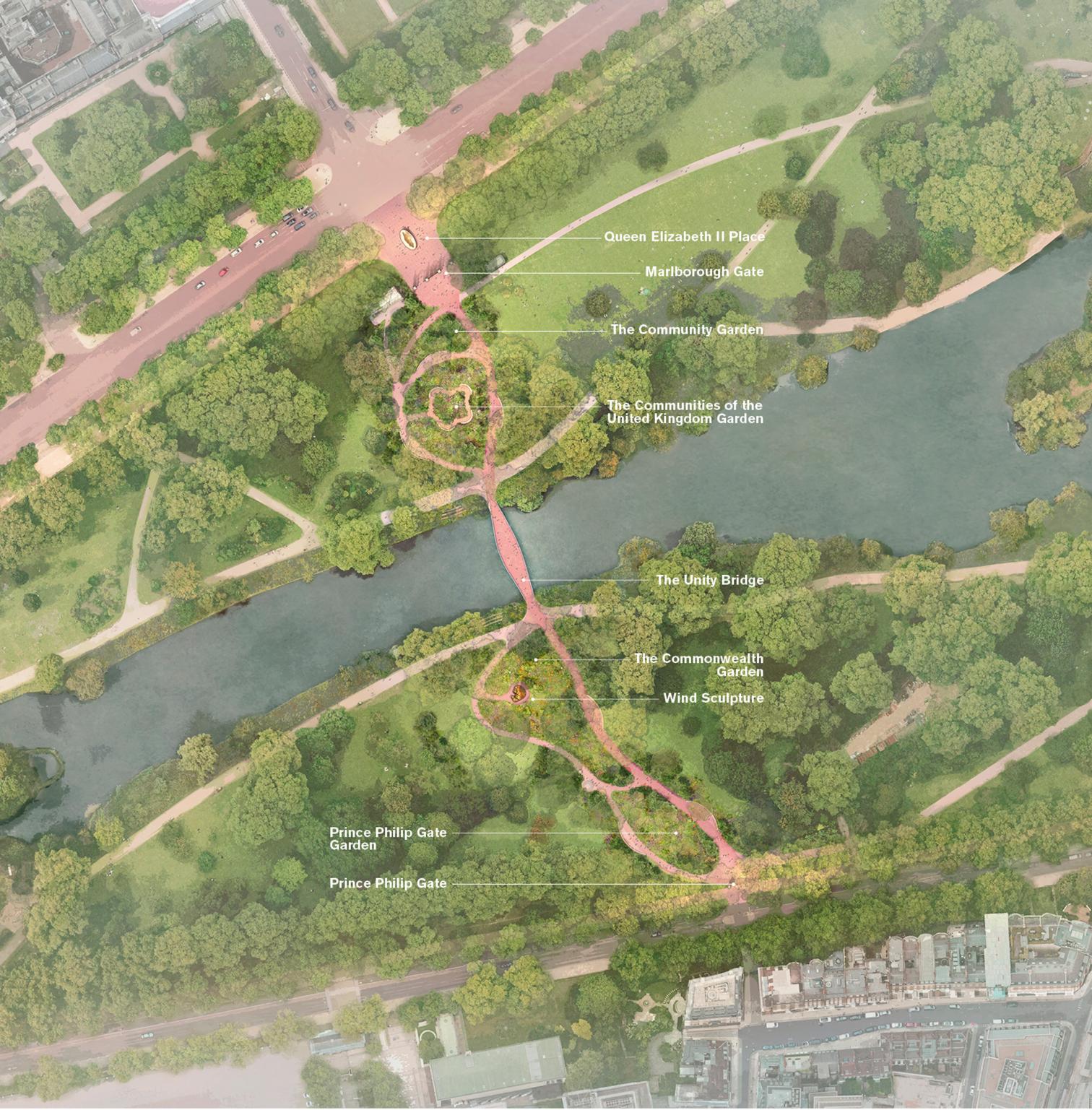 Monumento conmemorativo a la reina Isabel II en Londres