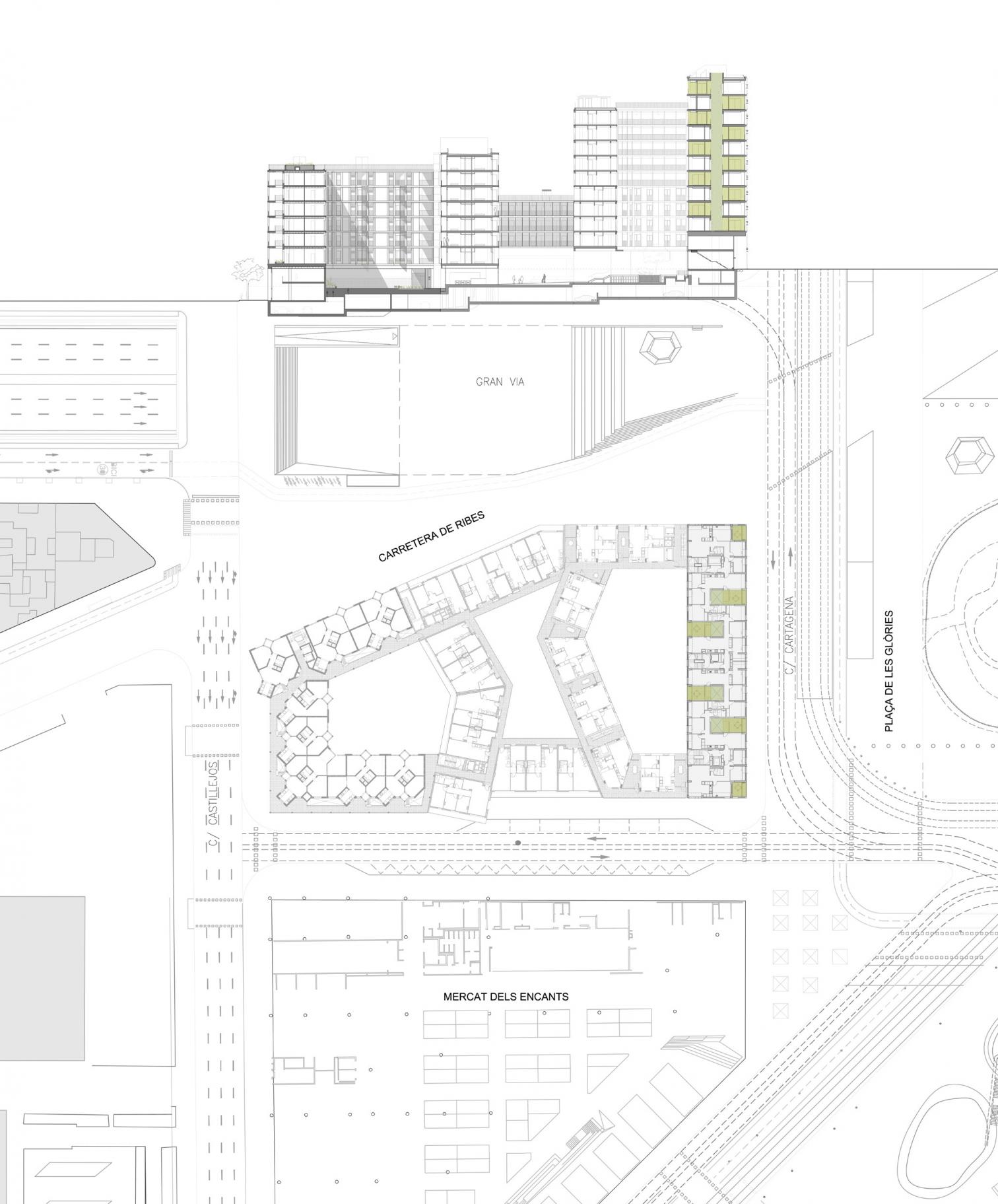 60 social housing units: Building D at Illa Glòries in Barcelona