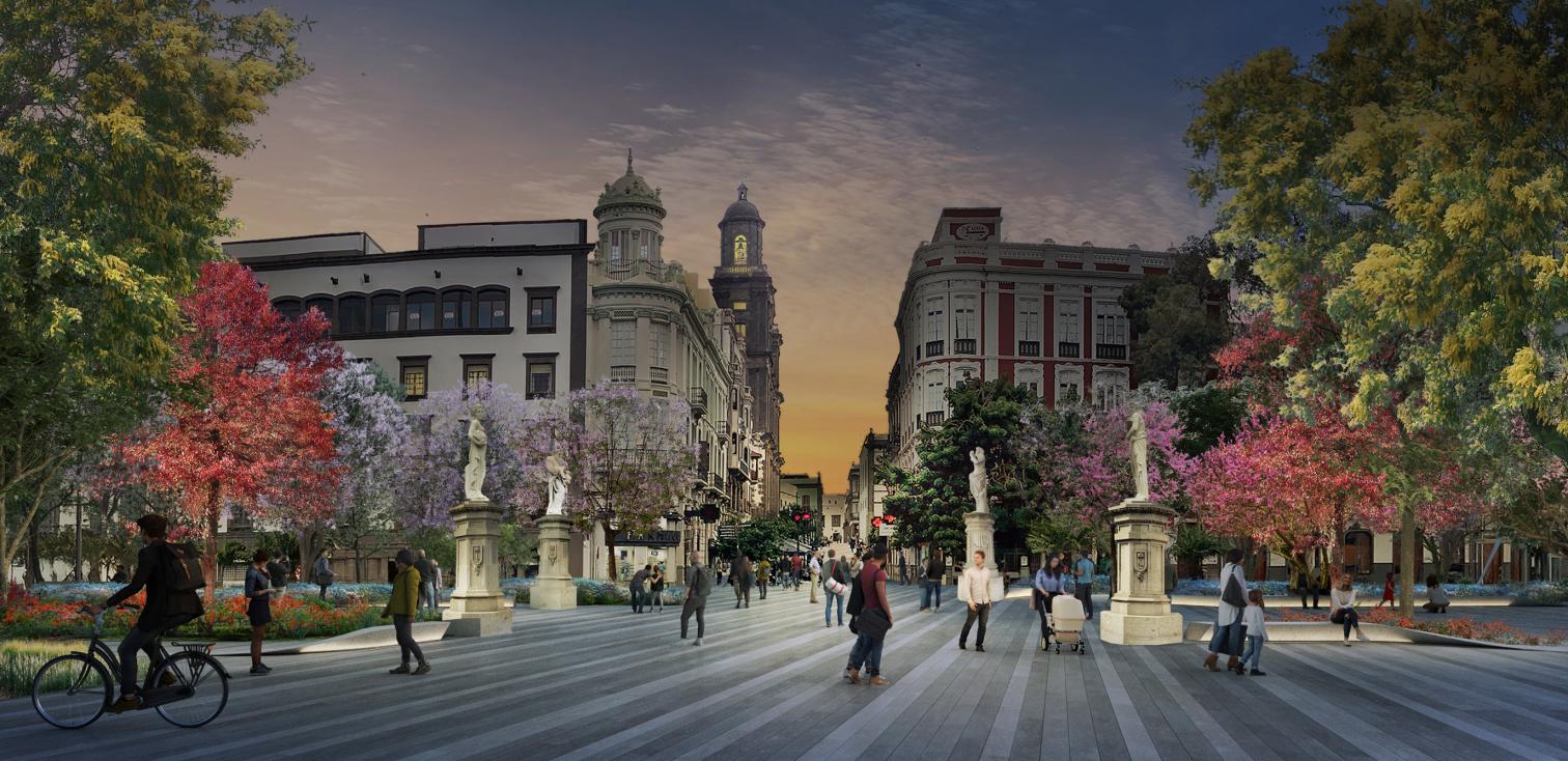 Regeneración del paseo Guiniguada en las Palmas de Gran Canaria
