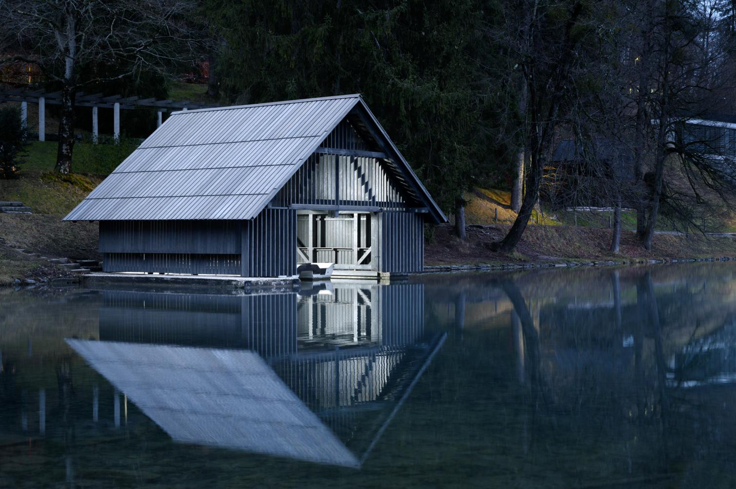 Boathouse in Lake Bled