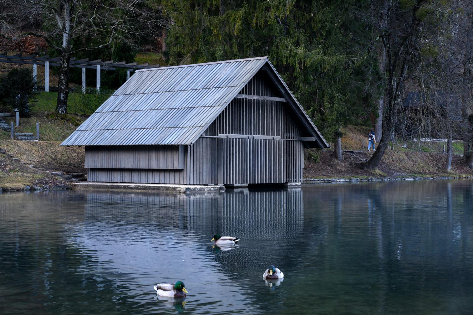 Boathouse in Lake Bled