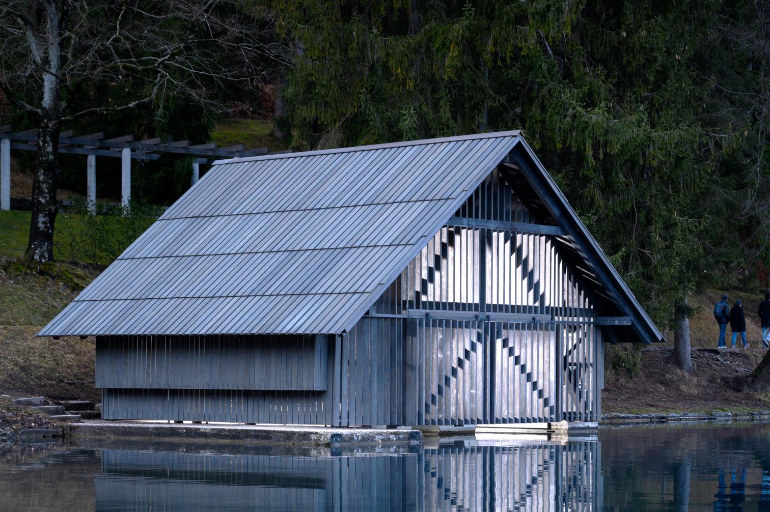Boathouse in Lake Bled