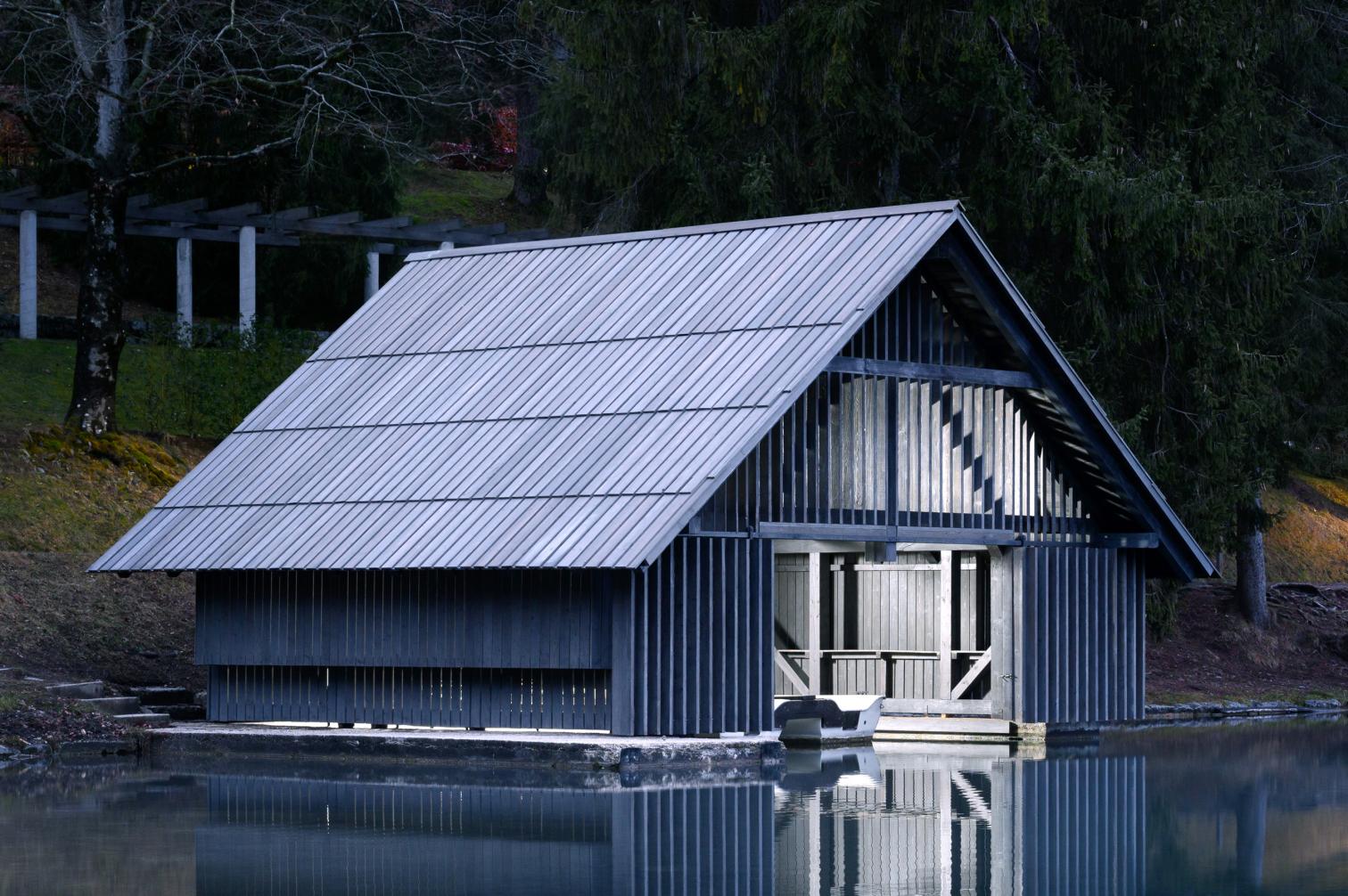 Boathouse in Lake Bled