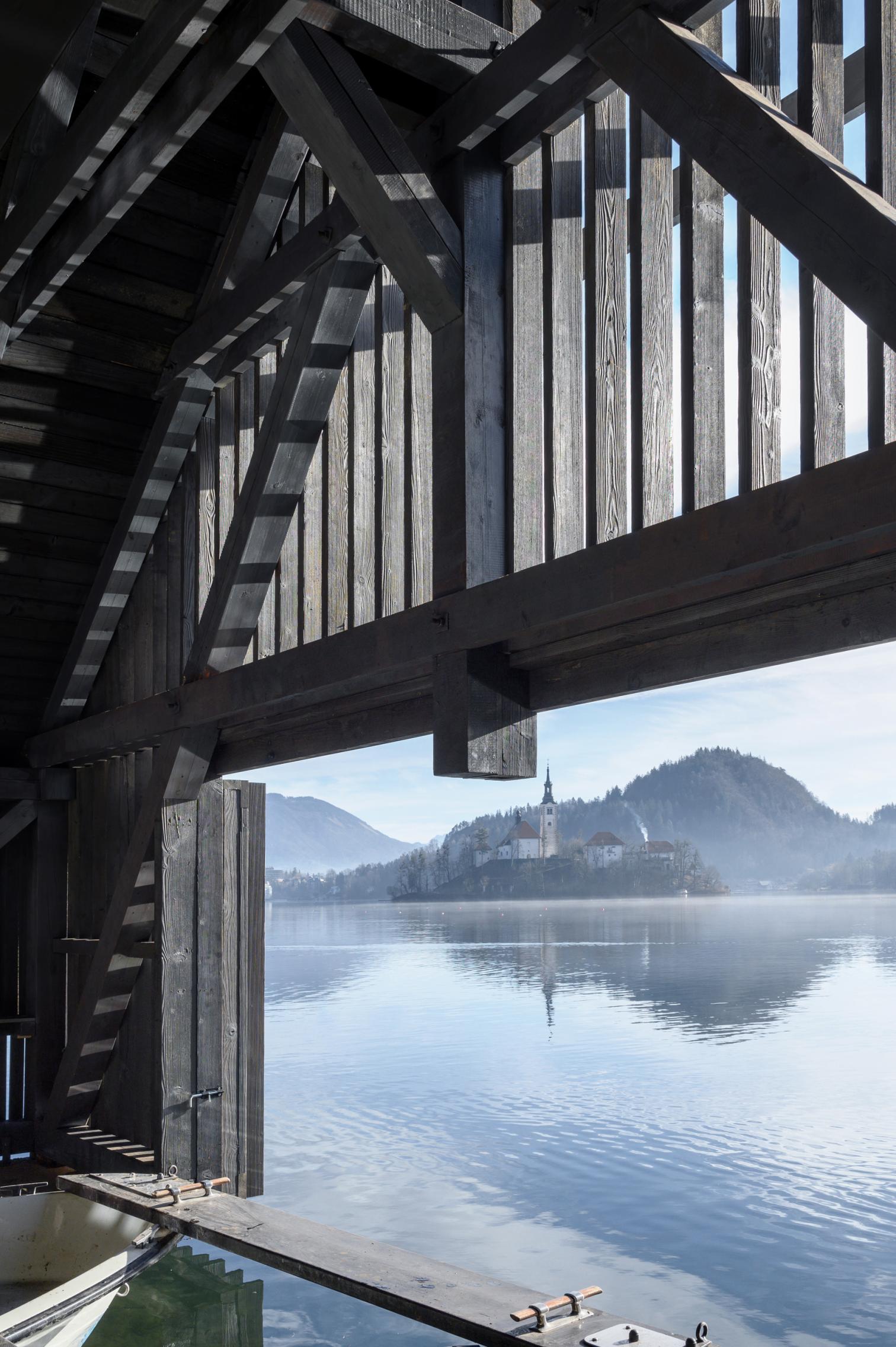 Boathouse in Lake Bled